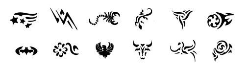 Trafaretai plaukams LABOR PRO ,,HAIR TATOO'' - Image 3