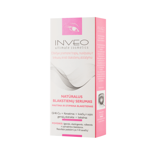 Natūralus blakstienų serumas INVEO ULTIMATE COSMETICS + DOVANA