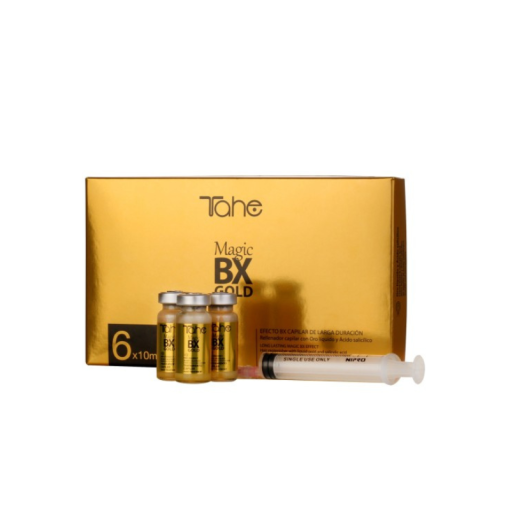Koncentruota priemonė storų plaukų atstatymui Magic BX Gold TAHE, 6 x 10 ml - Image 2