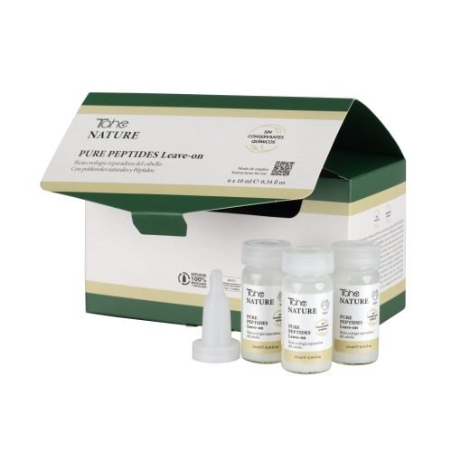 Nenuplaunama atkuriamoji priemonė skilinėjantiems plaukų galiukams Nature Pure Peptides, TAHE 6x10 ml