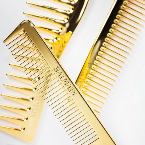 Auksu dengtos plaukų kirpimo šukos BALMAIN HAIR - Image 2