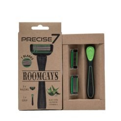 Skustuvas su 7 ašmenimis ROOMCAYS Precise 7 (1 skustuvas + 2 galvutės)