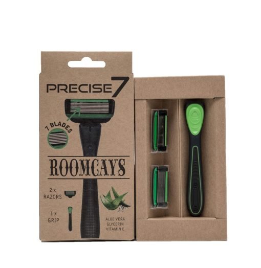 Skustuvas su 7 ašmenimis ROOMCAYS Precise 7 (1 skustuvas + 2 galvutės)